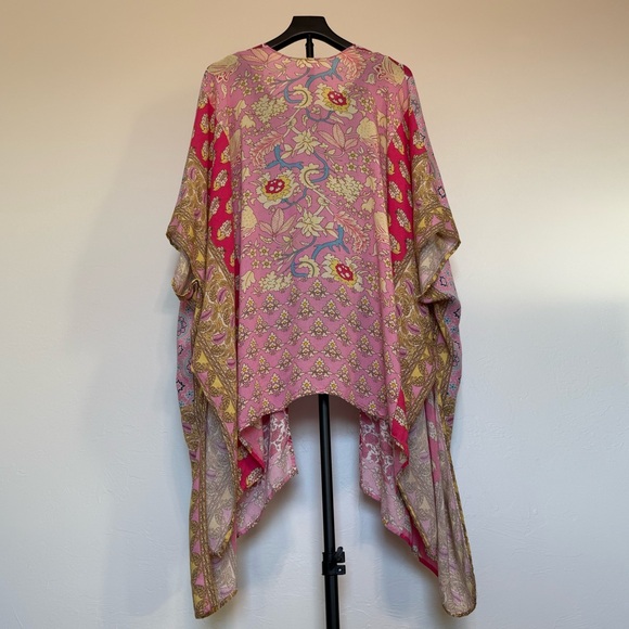 💜 Elizabeth Gillett Boho Patchwork Kimono Duster OS - Picture 5 of 7